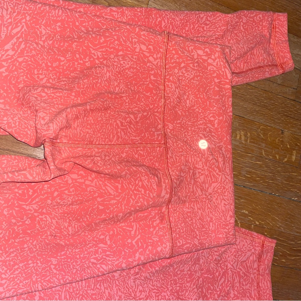 lululemon orange pattern leggings